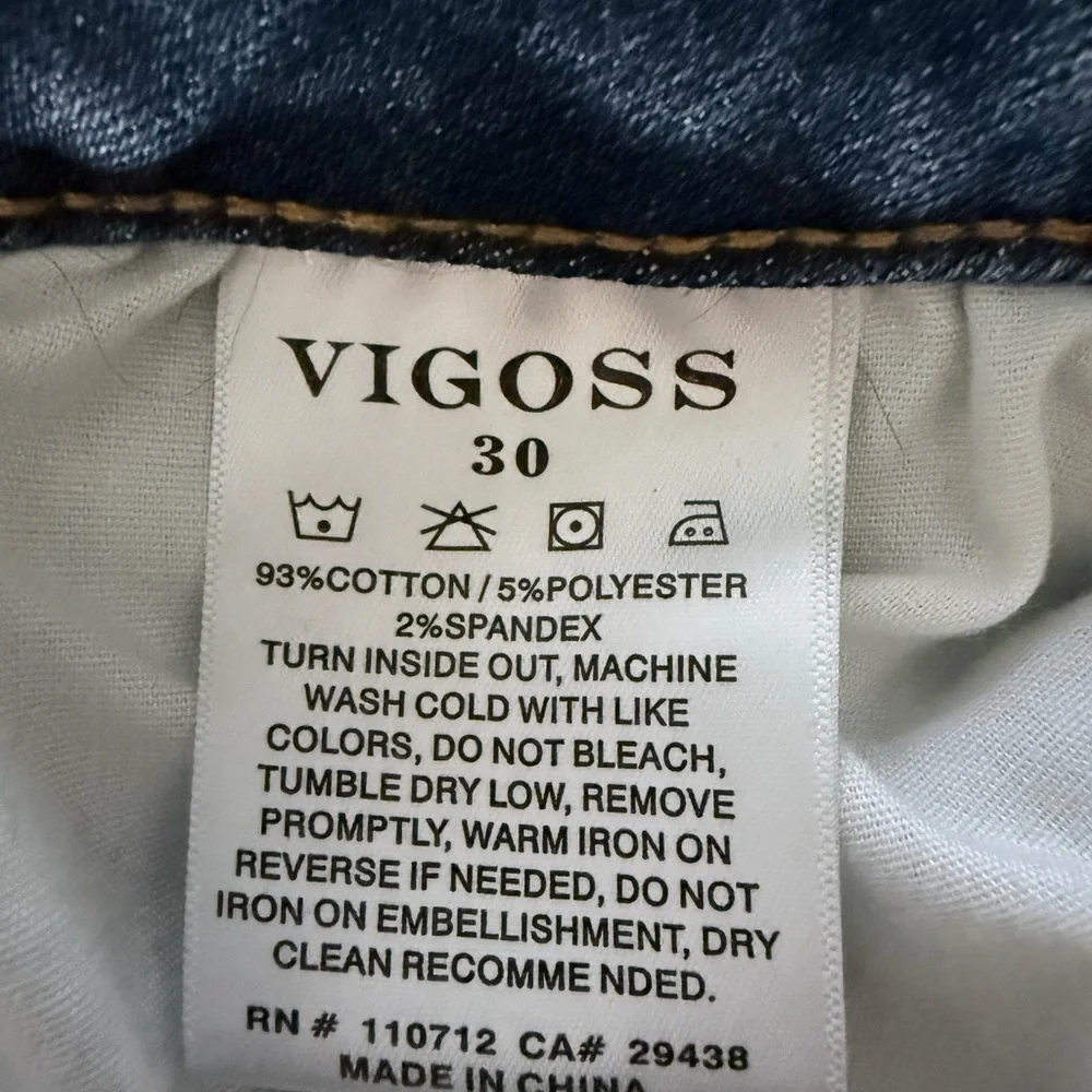 Vigoss Light Blue Straight Leg Jeans - Picture 6 of 6